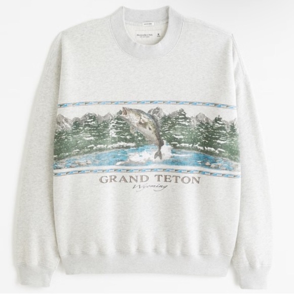 Abercrombie Essential Crew Sweatshirt - Grand Teton - Picture 7 of 7